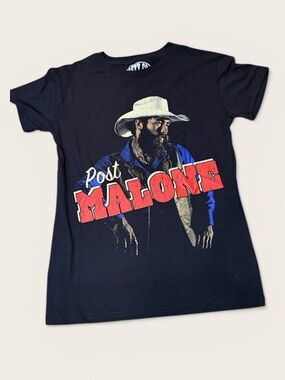 Post Malone Graphic Short Sleeve Tee - Black with Red Print